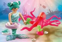 Sirena con Pulpo que Cambia de Color