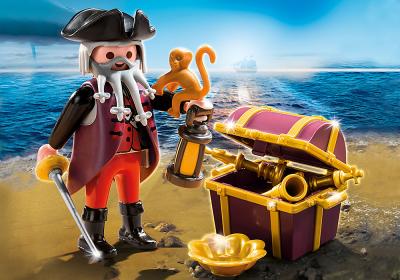Pirata con cofre del tesoro